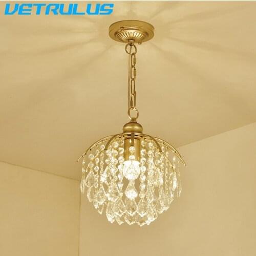 Crystal Chain Pendant Lights Nordic Modern Living Room Chandelier Indoor Lighting Fixture Dining Room Balcony Aisle Ceiling Lamp