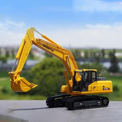 Diecast 1:35 SE215 Alloy Engineering Vehicle Simulation Bulldozer Model Collection Souvenir Ornaments Display Vehicle Toys