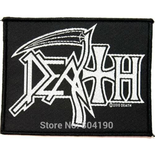 4" DEATH Logo Music Band Woven NEW IRON ON and SEW ON Cool Rock Punk Badge patchwork accessories clothes