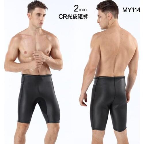 CR Smooth Skin Neoprene Wetsuit Men Triathlon Diving Suit 2mm Mens Rubber Clothing Professional Water Proof Surfing Shorts Pants