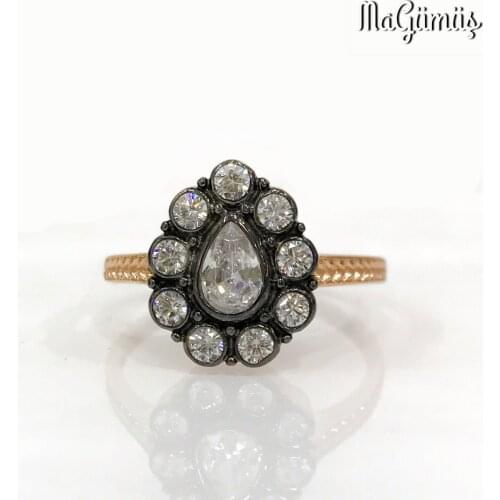 Diamond Montür Drop New Trend Silver Ring