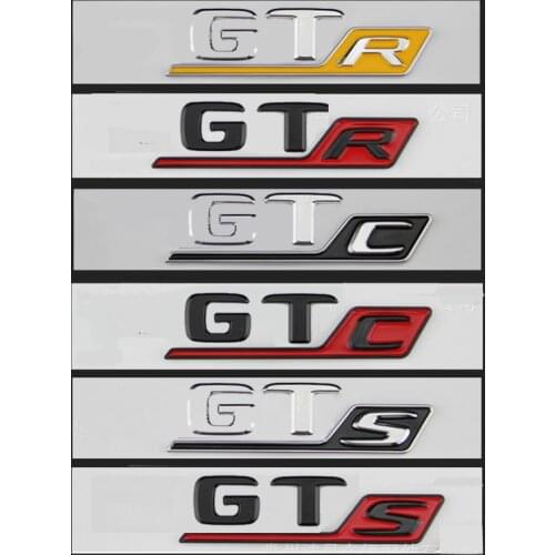 Plastic R S Badge Letter Emblem for Mercedes Benz AMG GTR GTS C63S E63S GLC63S GLE63S Car Styling Trunk Sticker