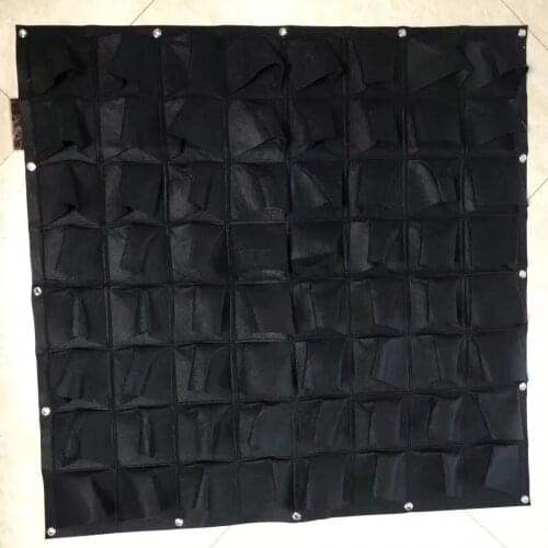 Pocketgarden 015 Outdoor Vertical Gardening Hanging Wall Garden 64 Pockets Planting Bags Seedling Wall Planter Growing Bags