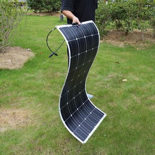 Dokio 18V 100W Monocrystalline Flexible Solar Panel For Car/Boat Charge 12V Waterproof Flexible Panel Solar 1000w China