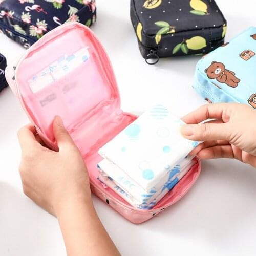 Sanitary Napkin storage bag, Menstrual Cup Bag, Portable Sanitary Napkin pad storage bag, suitable for girls (2 bags)