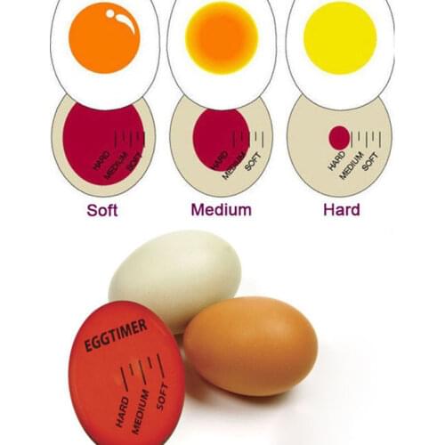 2020 New Hot Fashion Perfect Color Egg Changing Timer Yummy Soft Hard Boiled Eggs Cooking Kitchen Egg Tools Egg Themometer