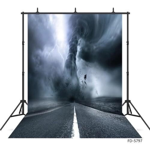 Highway Tornado Flash Destroy Photography Backgrounds Custom Vinyl Backdrop for Children Baby Portrait Photophone Fond Photo