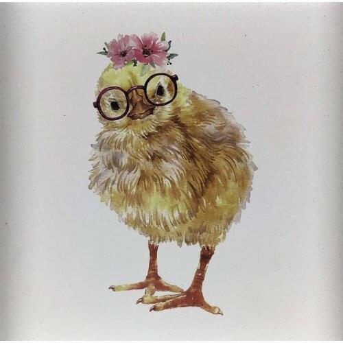 Nerd Chicken Chick Retro Metal Sign Funny Family Cafe Bar Bar Manhole Wall New Year Christmas Easter 12X12 inch