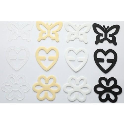 4pcs New Invisible Bra Buckle Shadow-Shaped Underwear Buckle Bra Back Intimates Accessories Clips Strap Holders