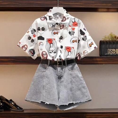 Womens shirts summer 2021 New thin cute printed shirt Loose student Oversized blouse girls fashion Casual short-sleeve top