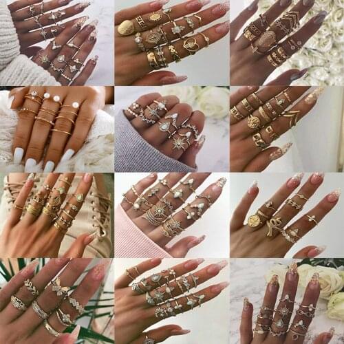 1 Set Yayi Hot Punk Coiled for Women Multicolor CZ Stones Dance Party Finger Ring Special Girl Gifts Personality Jewelry Set