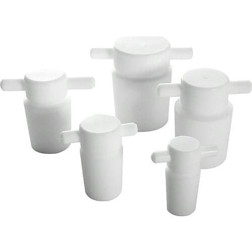 1pc Lab PTFE standard plug with handle PTFE seal plug use for pear shaped fractal funnel Size 14/16/19/24/29/34/40