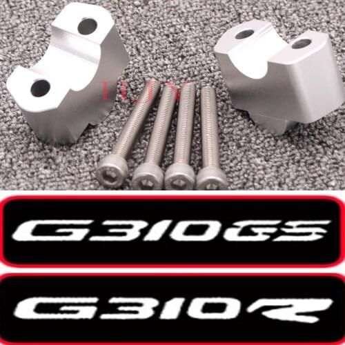 2PCS 30mm CNC Machining Handlebar Risers Bar Clamp Extend Adapter With Bolts For BMW G310GS G310R