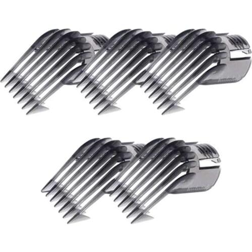 5Pcs Hair Clippers Comb Clipper Trimmer Razor Guide Attachment for QC5130 QC5105 QC5115 QC5120 3-21mm Adjustable
