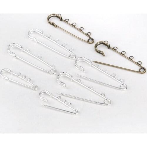 8Seasons Handmade Safety Pin Brooches Connectors 3/5/9 Holes Fastening Sewing DIY Making Dress Jewelry Gift Findings,10PCs-30PCs