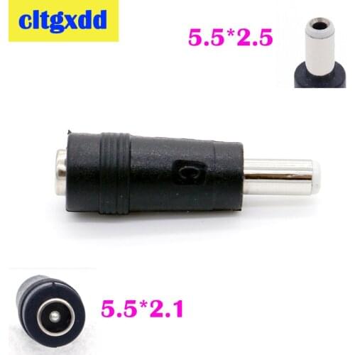 Cltgxdd 1pcs 5.5*2.1 mm female jack to DC 5.5*2.5 mm male Plug DC Power Connector Adapter For Laptop
