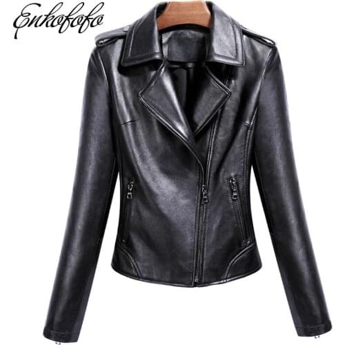 Женские кожаные бомберы Enkofofo China At AliExpress