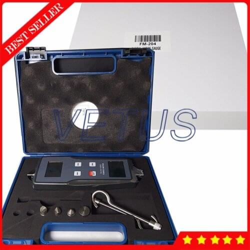FM-204-20K Digital Push Pull Force Gauge Meter 3 Measurement Units Kgf N Lbf for High Accuracy Push Force and Pull Force Tester
