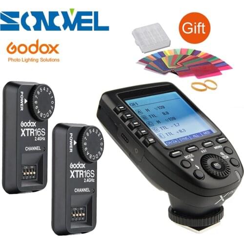 Godox XPro-C Flash Trigger Transmitter E-TTL II 2.4G Wireless X System HSS+2pcs XTR-16S Receiver for Canon For VING V860C V850C