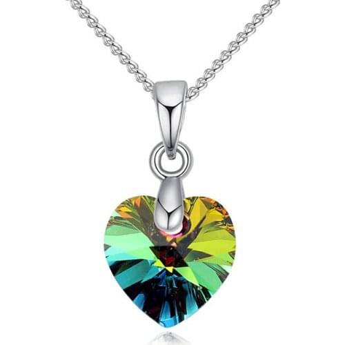 Classic Mini XILION Heart Crystals From Swarovski Pendant Necklace LOVE Collares Necklaces For Women Fashion Jewelry