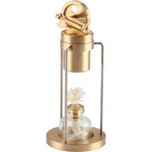 Microcosm Mini Live Mini Pure Copper Single Cylinder Steam Engine Model Building Kits Toy Creative Gift Set Science Education