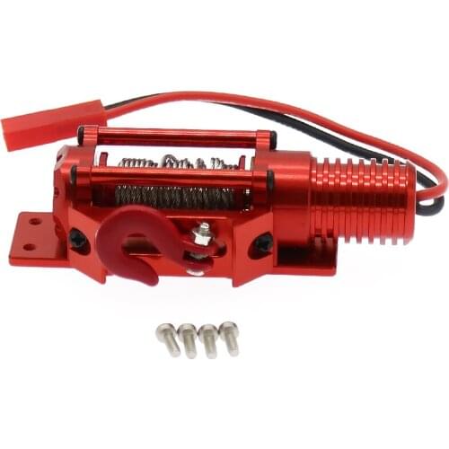 RCAWD Multicolor Full CNC Machined Winch With G Shape Hook Steel Wire Rope For RC Hobby Car Crawler Scale Parts