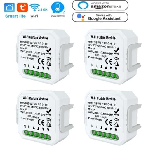 Tuya Smart Life WiFi Curtain Switch Module for Roller Shutter Blinds Motor Smart Home Google Home Alexa Voice Control DIY