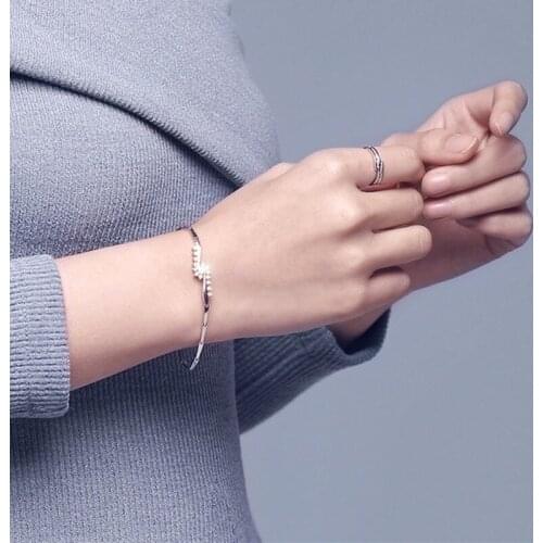 Everoyal Latest Silver 925 Girls Bracelets Jewelry Charm Zircon Clear Bracelets For Women Accessories Trendy Lover Gift