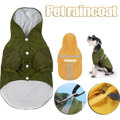 New Dog Raincoat Waterproof Lightweight Rain Hooded Poncho Pet Supplies For Outdoor Walking Raincoats Dog Supplies Pet Products