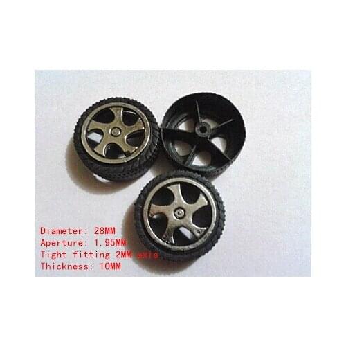 Wholesale toy plastic wheel model with diameter of 28MM technology made tight with 2MM axle DIY model toy accessories Tire