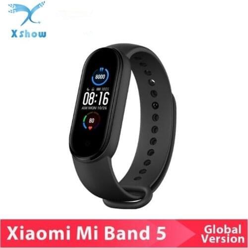 Original Xiaomi Mi Band 5 Smartband Color 1.2" Touch Screen Miband 5 Wristband Fitness Heart Rate Monitor Sport Waterproof