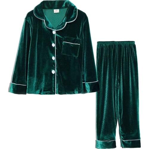 2020 Autumn Winter Children Home Pajamas Set Warm Velvet Sleepwear Girls Kids long sleeved Pyjamas Comfortable Boy Homewear Suit