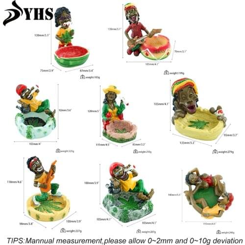 Funny Design resin wood Cigar Ashtray Decorative Ash trays Dual-use Unbreakable Cigar Ashtray for Patio Outside Indoor Home