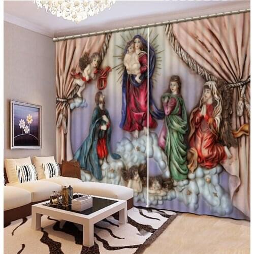 Custom 3d stereoscopic luxury curtains for living room European Christians beautiful curtains blackout butterfly curtains