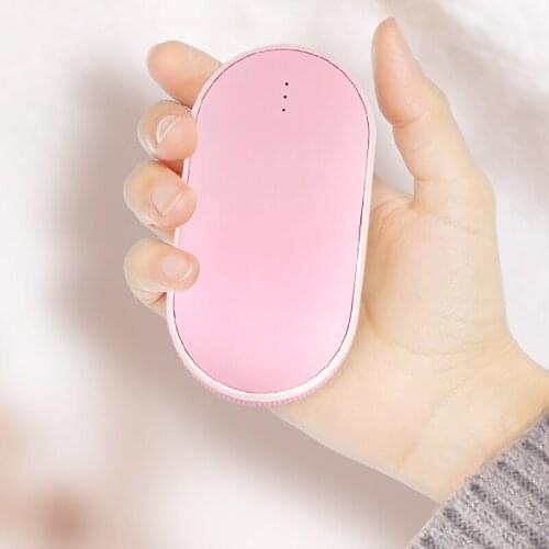 Portable USB Recharge Hand Warmer Winter Mini Pocket Mobile Storage Power Hands Warmer Long-lasting Warmth 5200mAh 5 V/1A