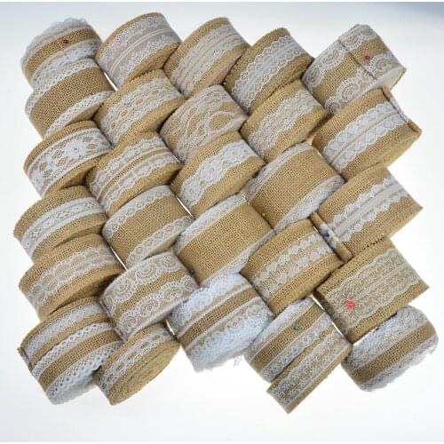 Christmas Craft Decoration Hemp Cloth Roll Hem Rope Braided Belt 5 Meters Lace Trim