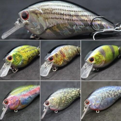 WLure 8cm 14g Fat Profile Square Bill Loud Sound Shallow Water Wide Wobble Crankbait Lifelike Painting Fishing Lure HC25