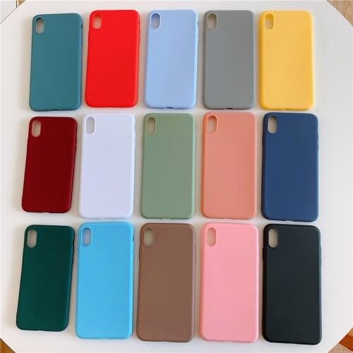 Candy color silicone phone case for samsung galaxy a50 a70 a30 a40 a20 a10 galaxi a51 a71 a20e m30s a7 2018 matte soft tpu cases