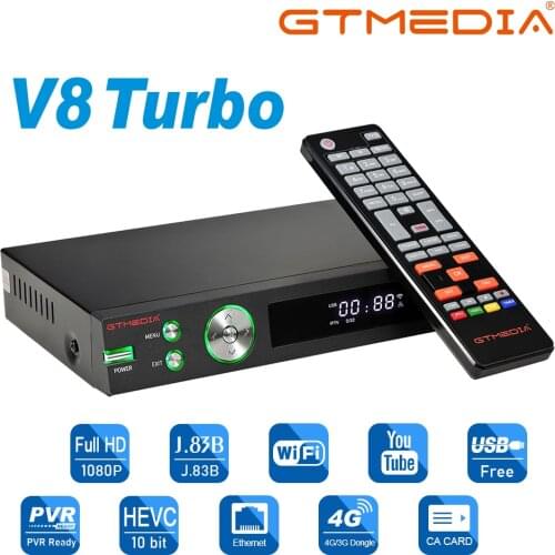 V8 TURBO set top box GTMEDIA V8 Turbo Multi- Room GTMEDIA V8 TURBO DVB-S2/S2X/T/T2/Cable HD TV decoder with CA Card Sl