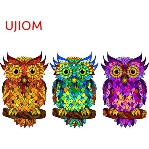 UJIOM Owl Home Decoration Bedroom Living Room Decorations Wall Stickers Cartoon Anime Refrigerator Decorative Decals