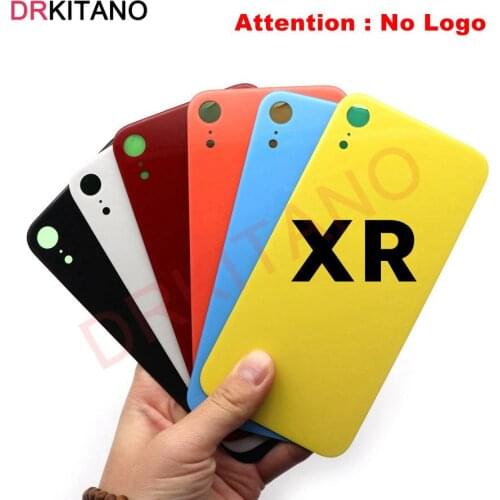 For iPhone XR Battery Cover Back Glass Panel Rear Door Housing Case With Camera Lens Replacement For iPhone XR Battery Cover