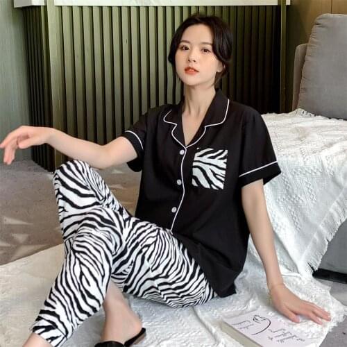 PJs Women Pajamas Set Plus Size nightwear Silk Womens Pyjamas Pajamas jammies Sleepwear Female Home Clothes Summer jams jammers