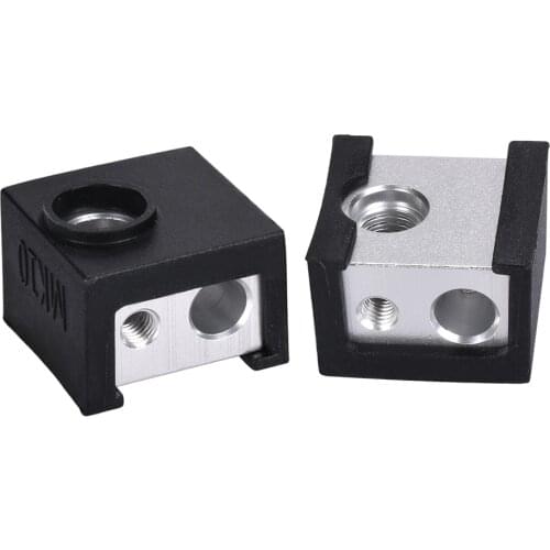 1/2pcs MK10 Silicone Socks Aluminum Block Assembled Full Metal J-head Hotend Extruder kit Heater Block Cover for 3D Printer