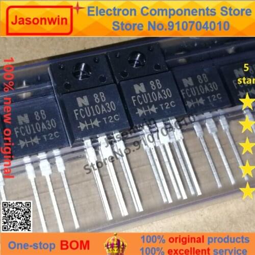 100% nuevo 50 unids/lote original diode FCU10A30 TO-220F 10A 300V Transistor