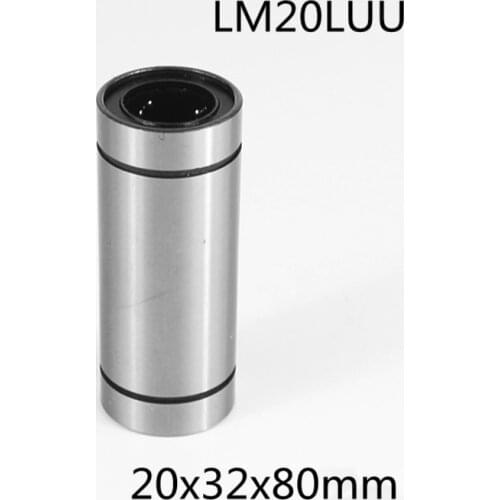 2pcs/lot LM20LUU 20mm Long Linear Motion Bearing Ball Bush 20x32x80mm