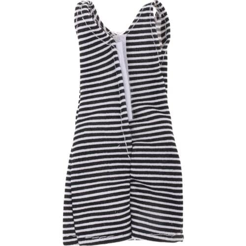 2x Fashion Doll Clothes Striped Dress Skirt Costume with Belt for Barbie Dolls