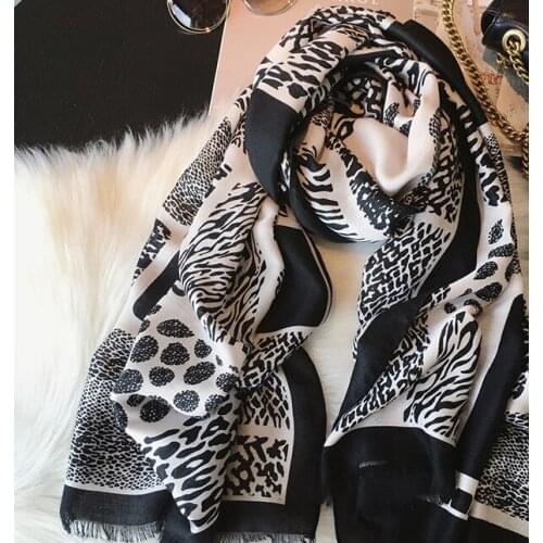 2020 New Cotton Leopard Print Fringe Long Scarf Shawls Hijab Free Shipping