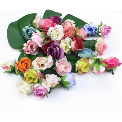 30pcs Christmas tree decorations scrapbooking roses flower wall diy gifts candy box wedding home party decor artificial flowers