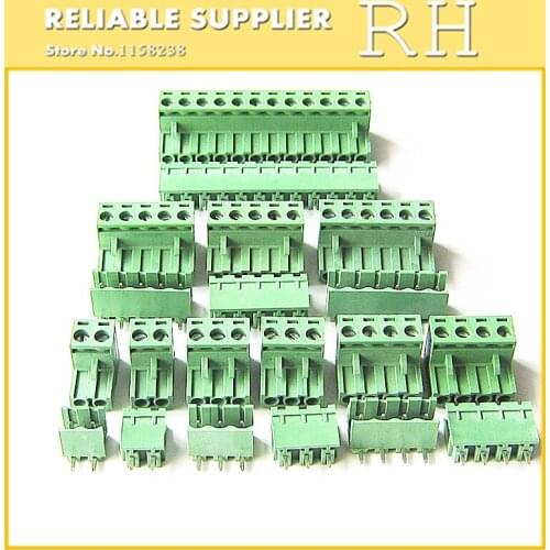 5-10Set/Lot Terminals 2EDG5.08 2P 3 4 5 6 7 8 9 12P 5.08MM Straight Curved Needle