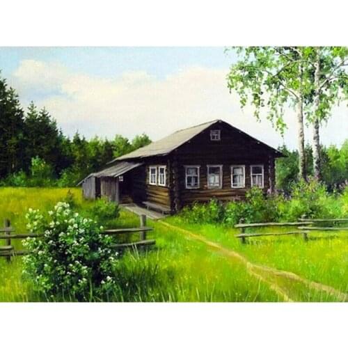 5D DIY Diamond Painting Full Square/round Crystal Diamond Embroidery Rural natural landscape Rhinestones Mosaic Home Decor AZ790